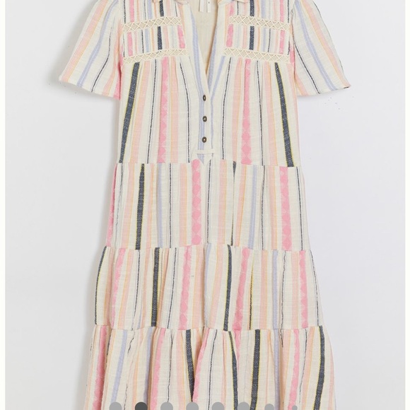Anthropologie Georgina Tiered Dress in multi stripe - Picture 2 of 5